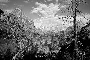 чёрно-белые фотографии для интерьера Озеро Дарашколь. Алтай (8015)