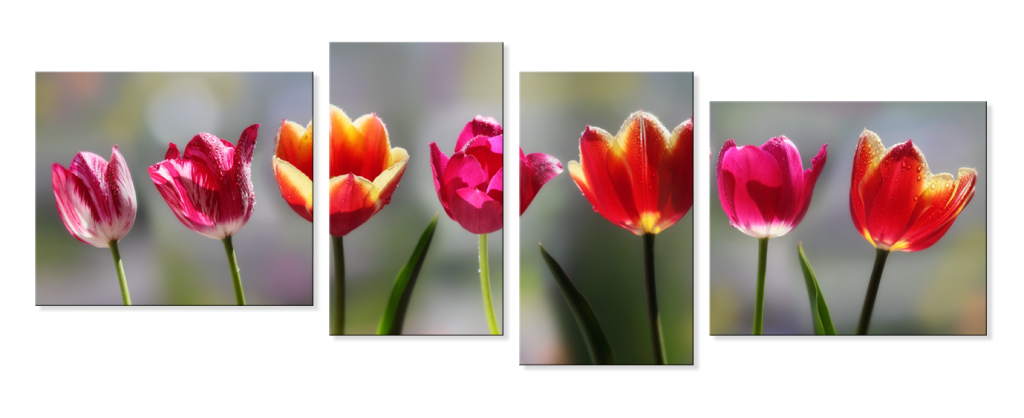 Модульная фотокартина - цветы