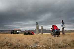Каменные стелы на плато Укок