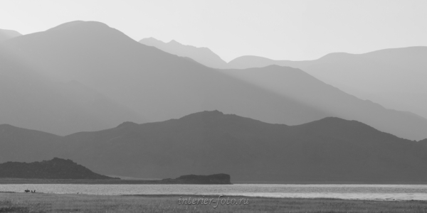 Черно-белое фото Монголия