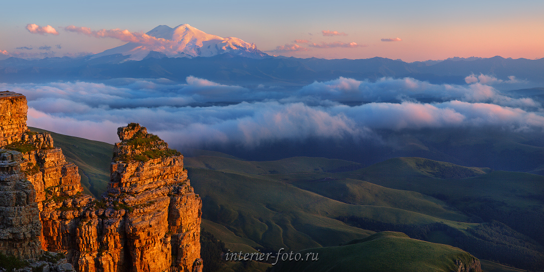 Панорама Эльбрус Кавказ